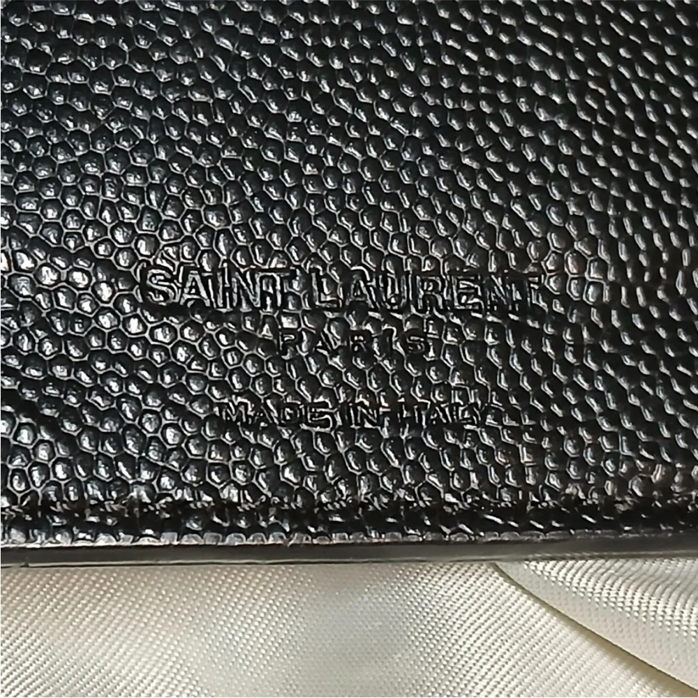 Saint Laurent Black Leather Wallet- Vintage EUC